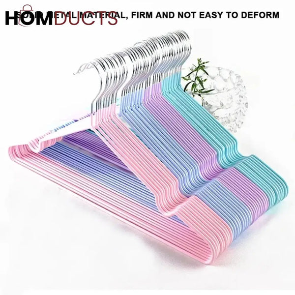 10Pcs Nonslip Metal Clothes Hanger