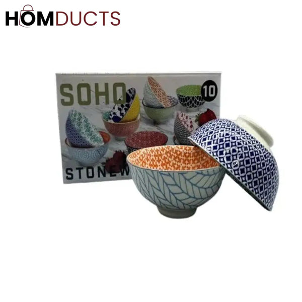 10Pcs Ceramic Bowl Set (Box Packing)