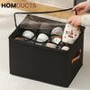 12 Grid Foldable Shoe Storage Box with Transparent Lid & Handles – Space Saving Organizer for Sneakers Heels & Sandals