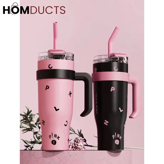 1200ml Stainless Steel Insulated Tumbler with Steel Straw | Large Capacity Water Bottle for Travel