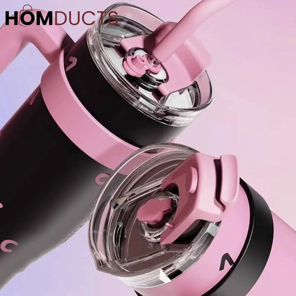 1200ml Stainless Steel Insulated Tumbler with Steel Straw | Large Capacity Water Bottle for Travel