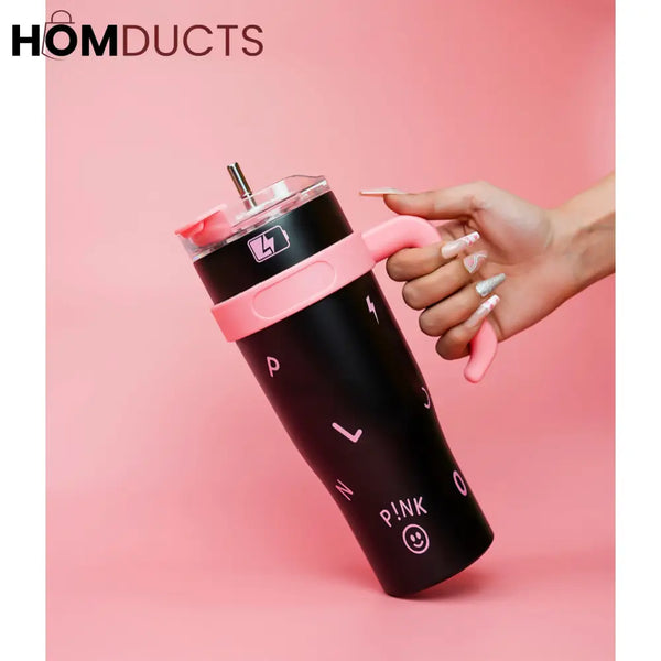 1200ml Stainless Steel Insulated Tumbler with Steel Straw | Large Capacity Water Bottle for Travel