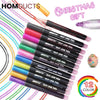 12Pcs Double Line Outline Art Marker Highlighter