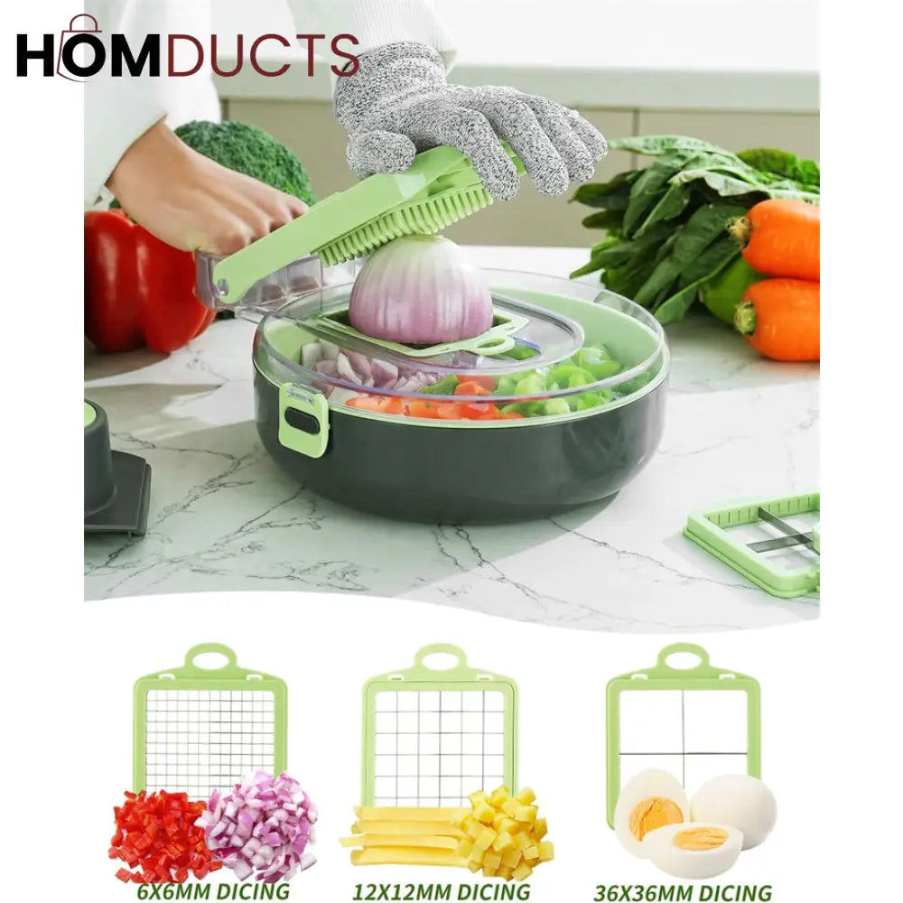 13 in 1 Multifunctional Vegetable Cutter With Drain Basket