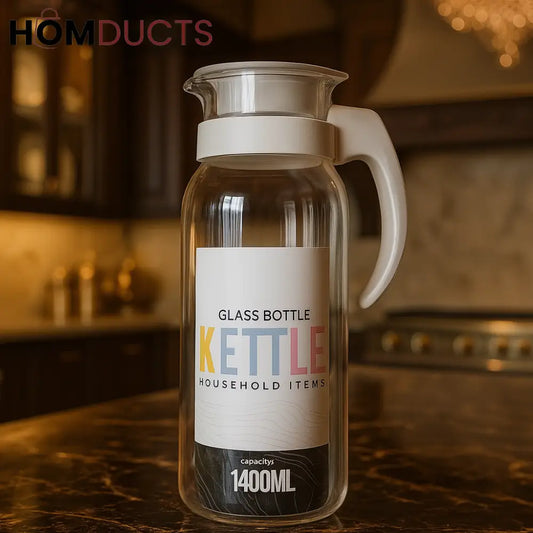 1400ML Glass Kettle Pitcher with Lid – Premium Household Water Jug