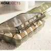 15-Grid Refrigerator Egg Organizer & Storage Tray - Durable Kitchen Egg Dispenser
