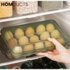 15-Grid Refrigerator Egg Organizer & Storage Tray - Durable Kitchen Egg Dispenser
