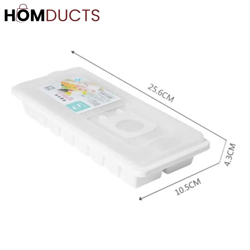 16Grid Silicone Ice Cube Tray With Convenient Water Filling System