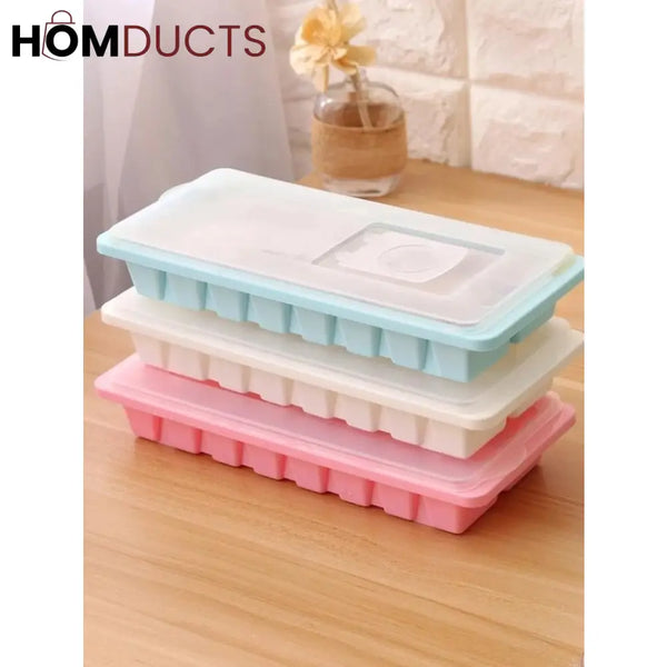 16Grid Silicone Ice Cube Tray With Convenient Water Filling System