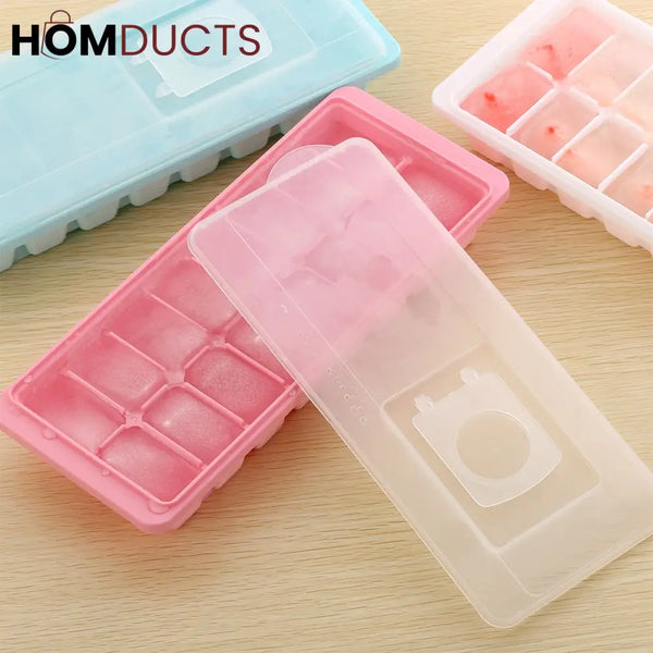 16Grid Silicone Ice Cube Tray With Convenient Water Filling System