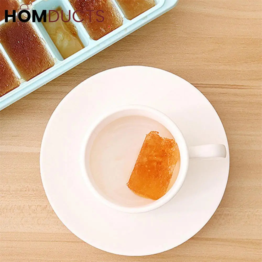 16Grid Silicone Ice Cube Tray With Convenient Water Filling System