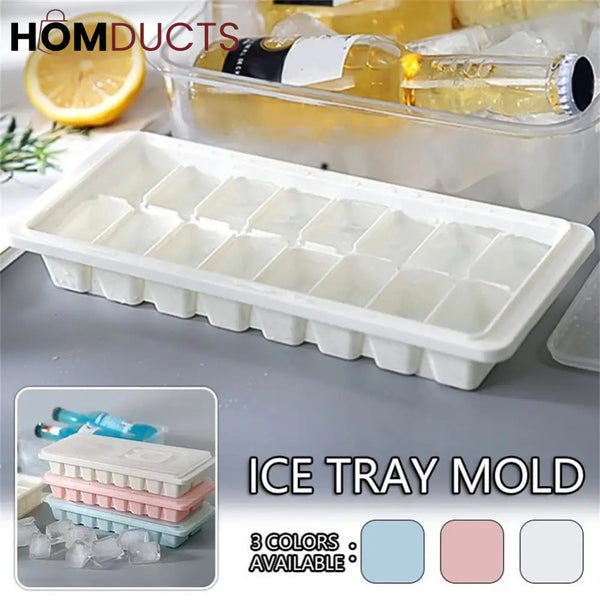 16Grid Silicone Ice Cube Tray With Convenient Water Filling System