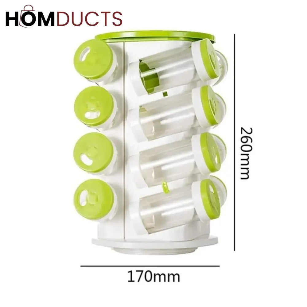 16Pcs Rotating Spice Rack