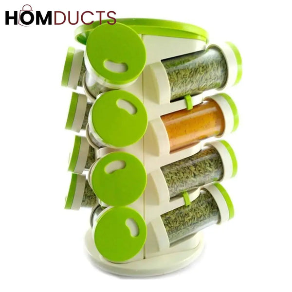 16Pcs Rotating Spice Rack
