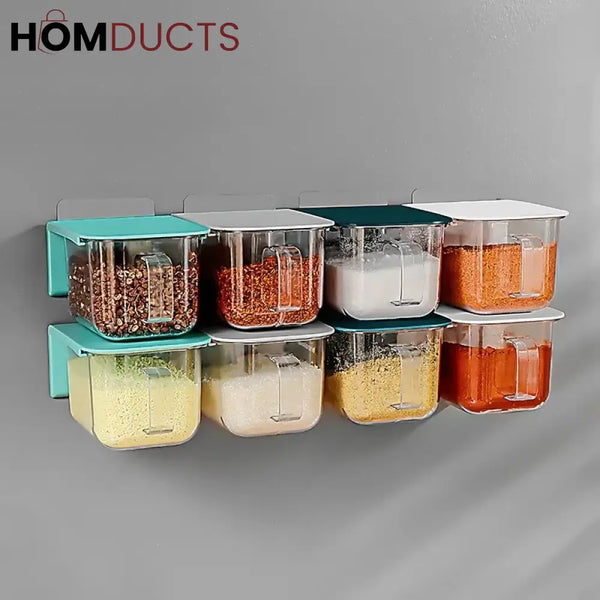 1Pc Wall Mount Seasoning Container