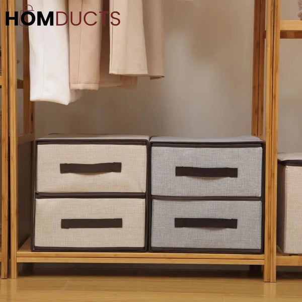 2 Drawer Fabric Storage Box