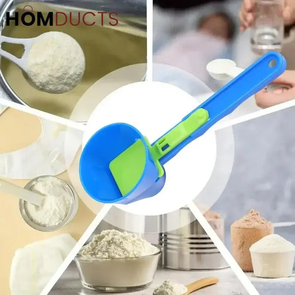 2-in-1 Measuring Spoon and Funnel – Multipurpose Kitchen Tool with Built-In Scale for Powder & Liquid Transfer