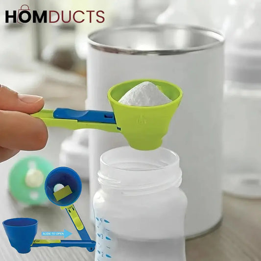 2-in-1 Measuring Spoon and Funnel – Multipurpose Kitchen Tool with Built-In Scale for Powder & Liquid Transfer