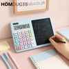 2-in-1 Pastel Calculator with LCD Writing Pad – Student Desk Essential