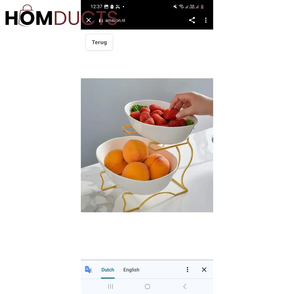 2 Layer Ceramic Fruit Platter