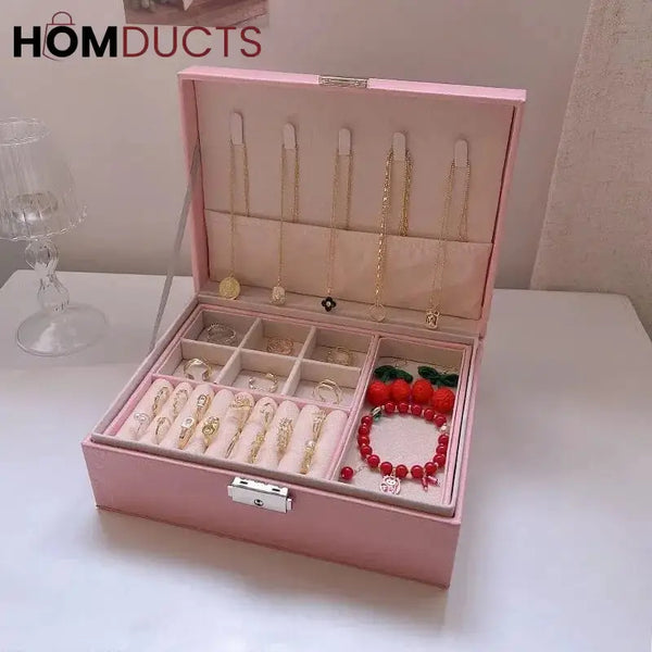 2 Layer Leather Jewelery Organizer J & C