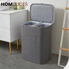 2 Portions Laundry Basket With Lid (Premium Quality)