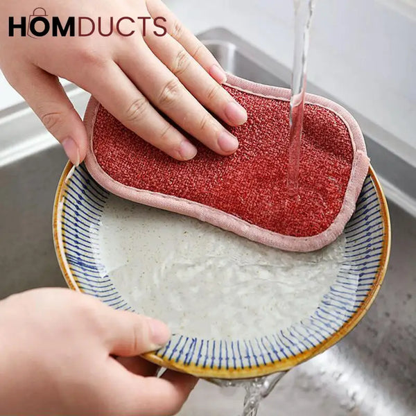 2 Sides Scrub Sponge Dishwasher (2Pcs)