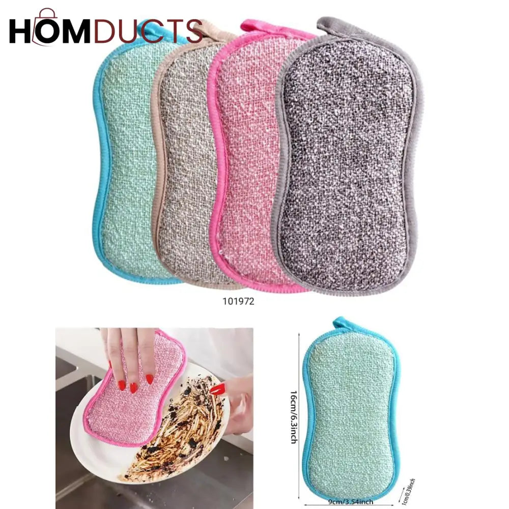 2 Sides Scrub Sponge Dishwasher (2Pcs)