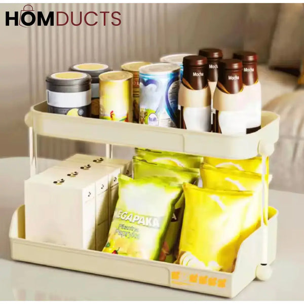 2-Tier Desktop Coffee Mug & Cup Storage Shelf - Multifunctional Organizer for Home & Office
