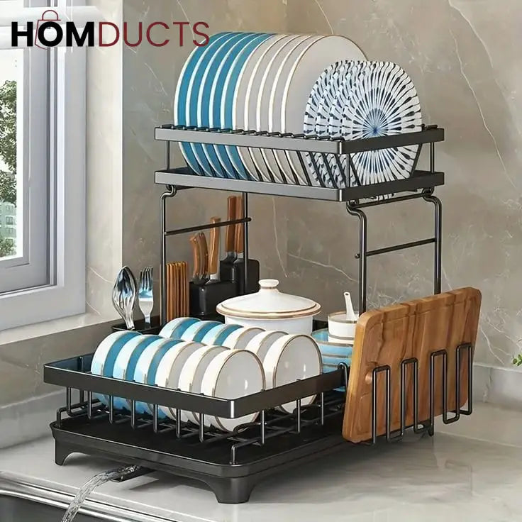 2 Tier Dish Drainer Stand
