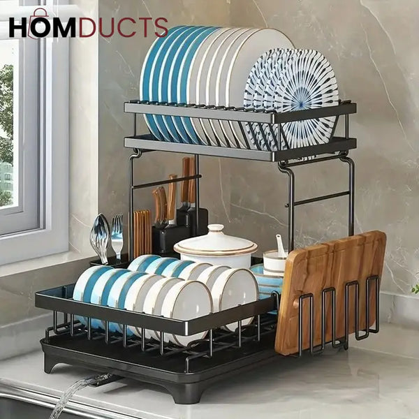 2 Tier Dish Drainer Stand