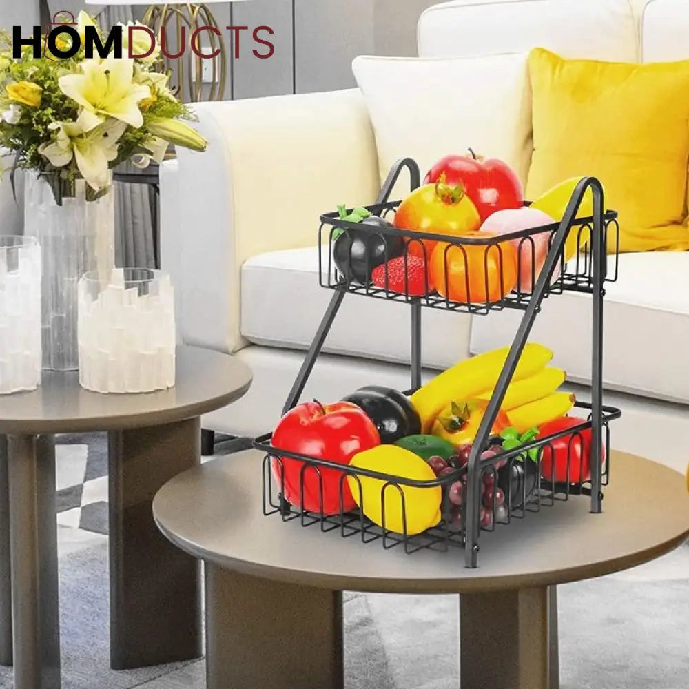 2 Tier Iron Fruit Basket