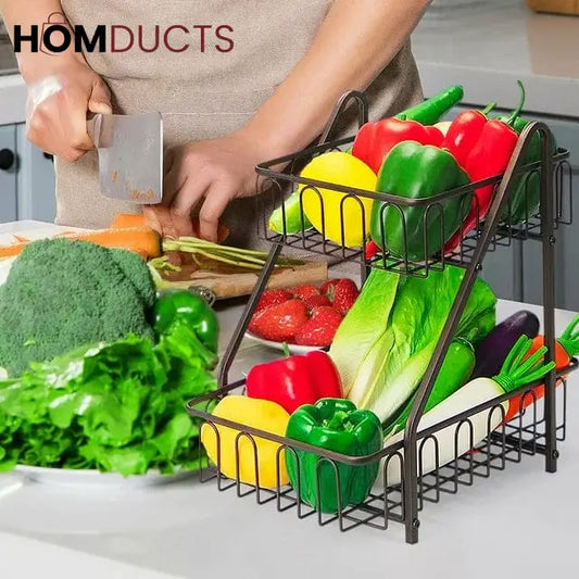 2 Tier Iron Fruit Basket