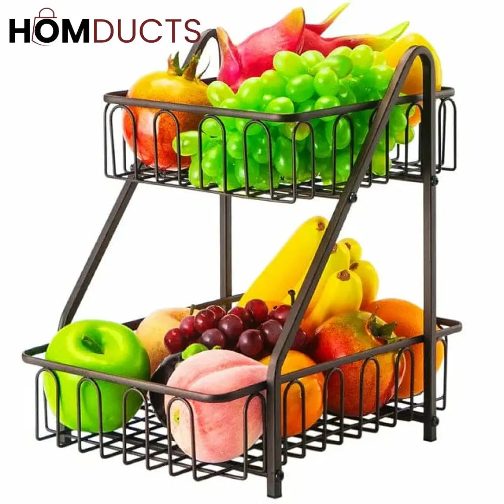 2 Tier Iron Fruit Basket