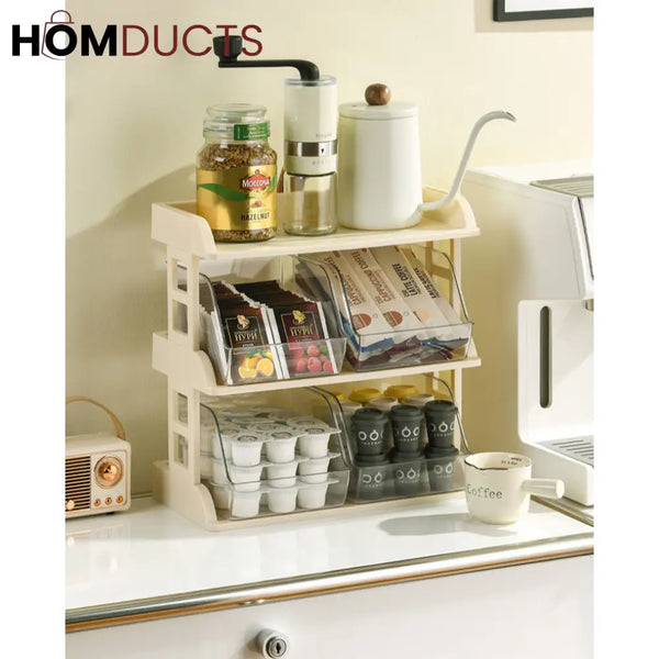 2 Tier Kitchen Tea And Coffee Organizer