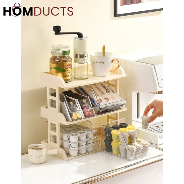 2 Tier Kitchen Tea And Coffee Organizer