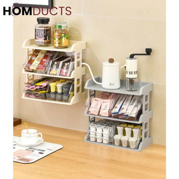 2 Tier Kitchen Tea And Coffee Organizer