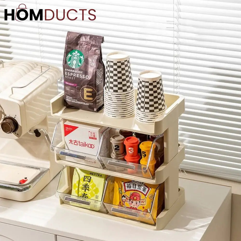 2 Tier Kitchen Tea And Coffee Organizer