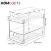 2 Tier Pull Out Acrylic Under Sink Organizer