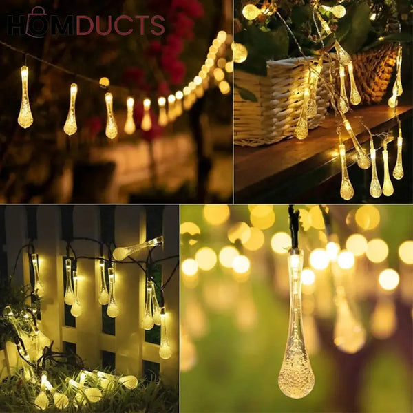 20 Led Water String Lights Battery + Usb Option