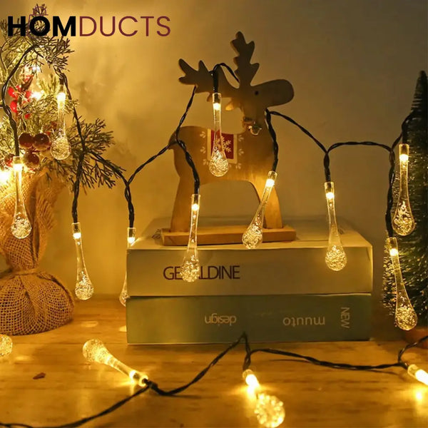 20 Led Water String Lights Battery + Usb Option