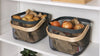 Modern Metal Mesh Fruit Basket with Wooden Handle – Stylish Kitchen Counter Storage for Fruits and Vegetables