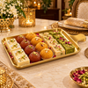 Rectangular Gold Serving Tray with Handle – 35 cm