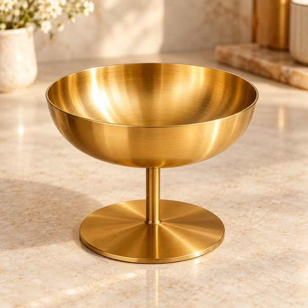 10 cm Gold Stainless Steel Ice Cream Dessert Cup