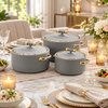 2511 Premium 3-Piece Hot Pot Set – Grey & Gold premium lifestyle view