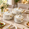 2511 Luxury 3-Piece Hot Pot Set – White Marble Design B premium lifestyle view