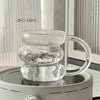 Bubble-Shaped Clear Glass Mug with Handle – Stylish Drinking Cup