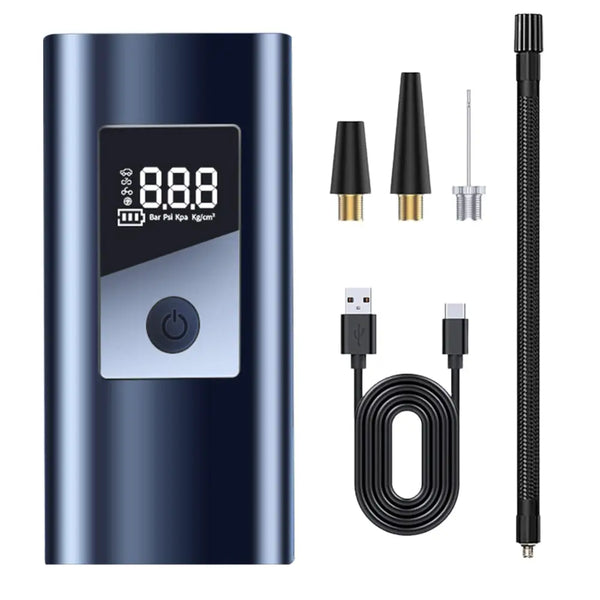 2in1 Wireless Car Air Compressor Rechargeable Portable Air Pump For Car Motorcycle Bike