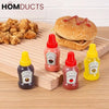 2Pcs Mini Sauce Bottles