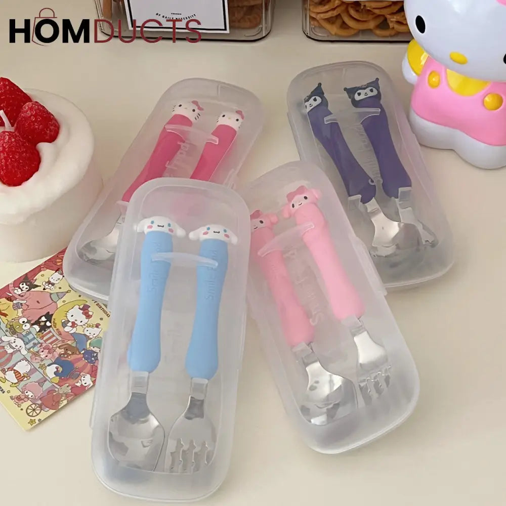 2Pcs Travelling Spoon And Fork Set